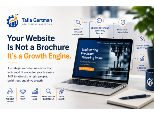 Why your website is not a brochure   talia Gertman B2B Digital Marketing